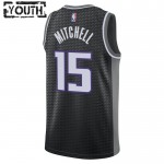 Maillot NBA Sacramento Kings Davion Mitchell 15 Jordan 2022-23 Statement Edition Noir Swingman - Enfant